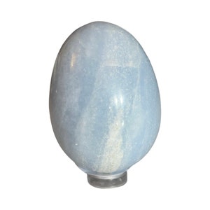 Blue Calcite Egg - Stand Included - A