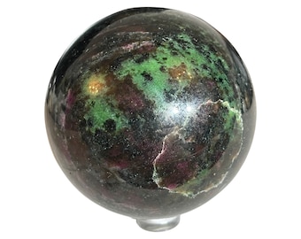 Ruby Zoisite Sphere - Stand Included  - A