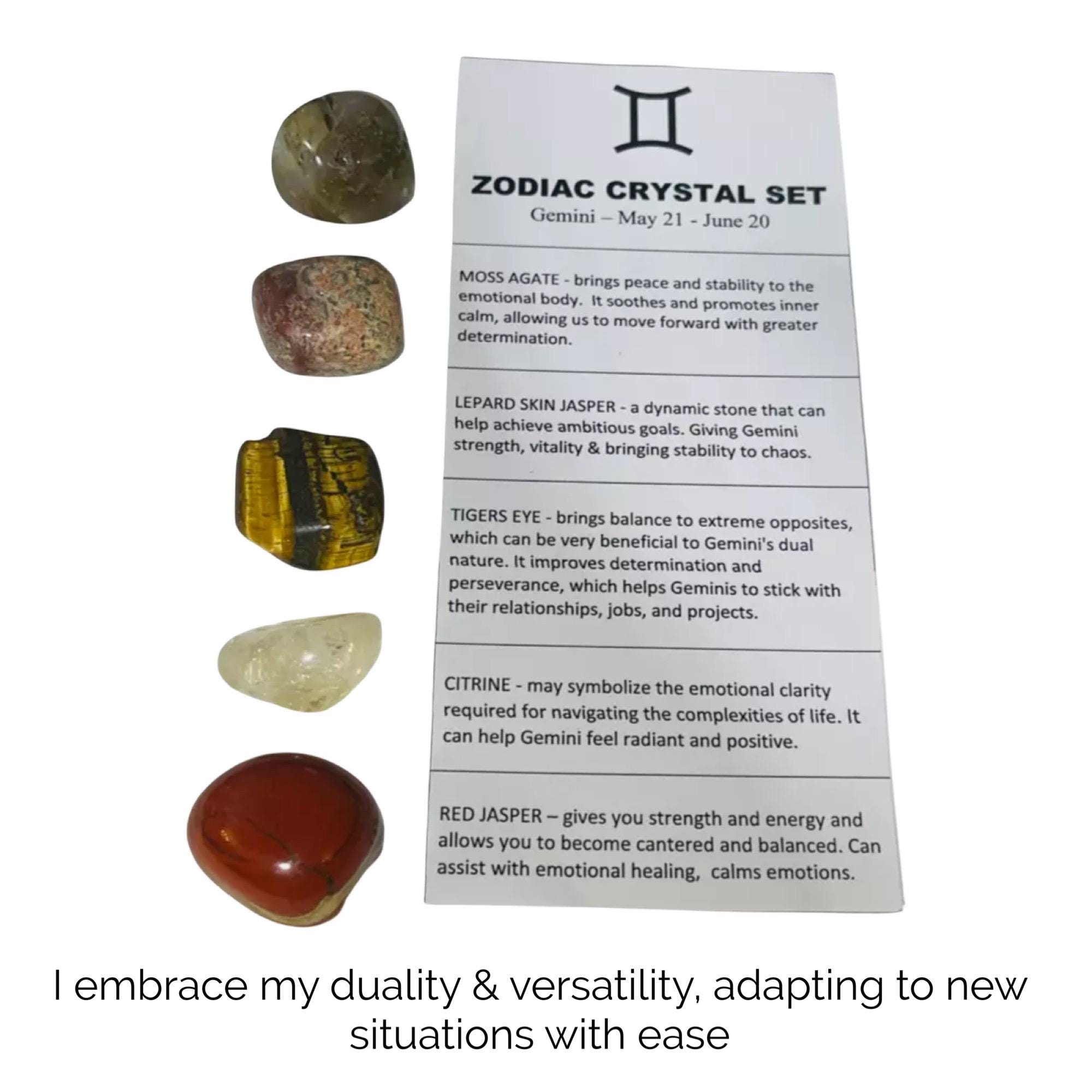 Zodiac Crystal Set - GEMINI - Etsy