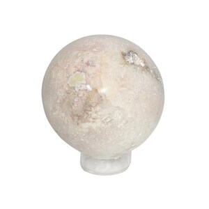 Rare Pink Amethyst Druzy Sphere with Stand - E