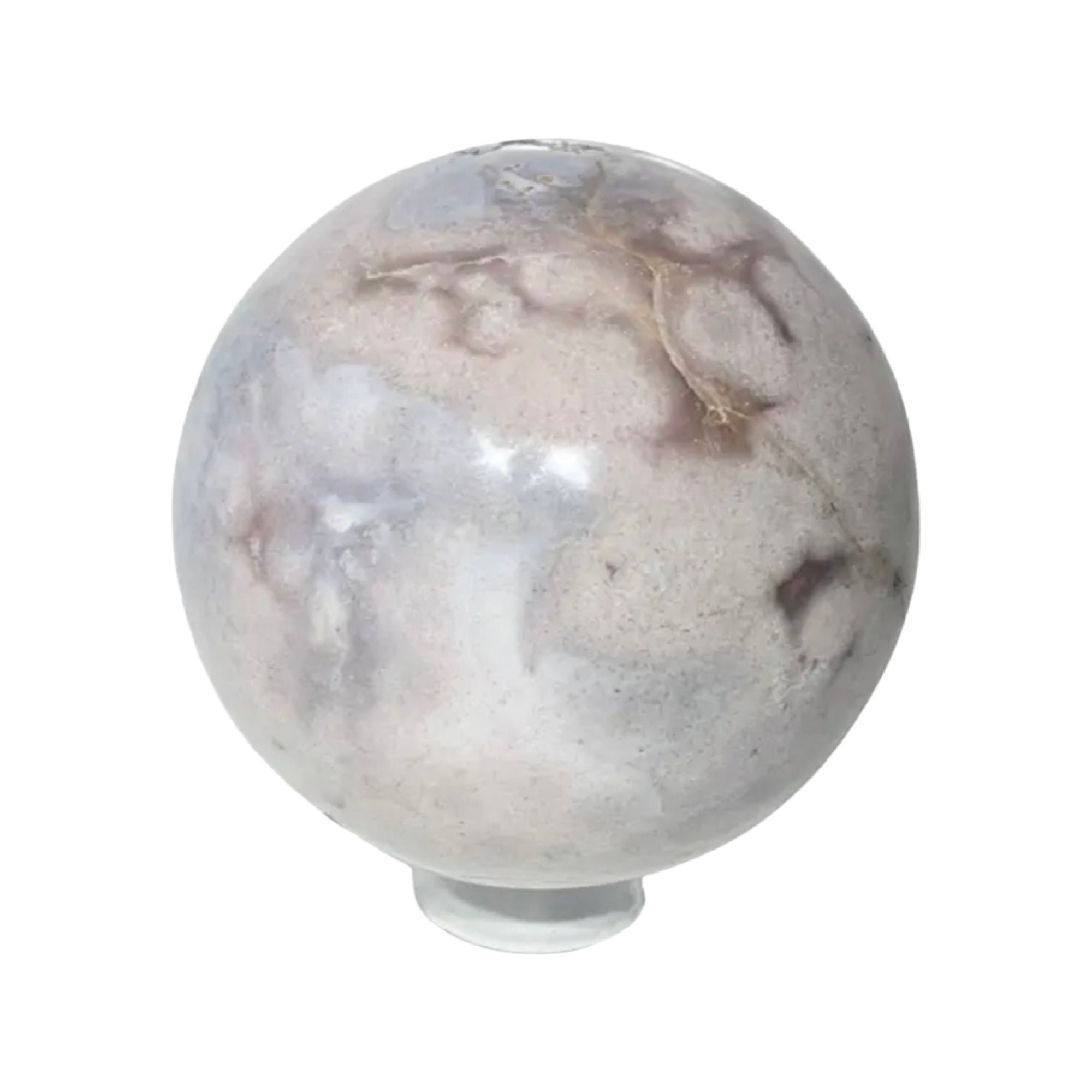 希少なピンクアメジスト ドゥルージー スフィア スタンド付き - L