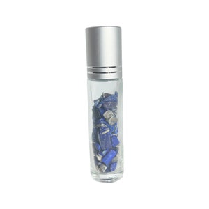 Crystal Chip Roller Bottle - Essential Oil/Perfume Bottle - Lapis Lazuli
