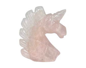 Licorne de quartz rose - B - Amour, Compassion, Guérison Émotionnelle