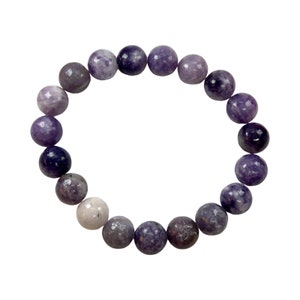 Lepidolith Armband - 10mm - Ruhe, Frieden, Stressabbau