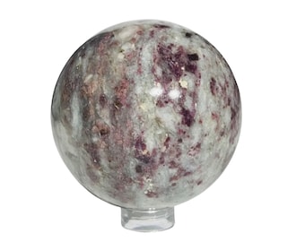 希少なピンクアメジスト ドゥルージー スフィア スタンド付き - J