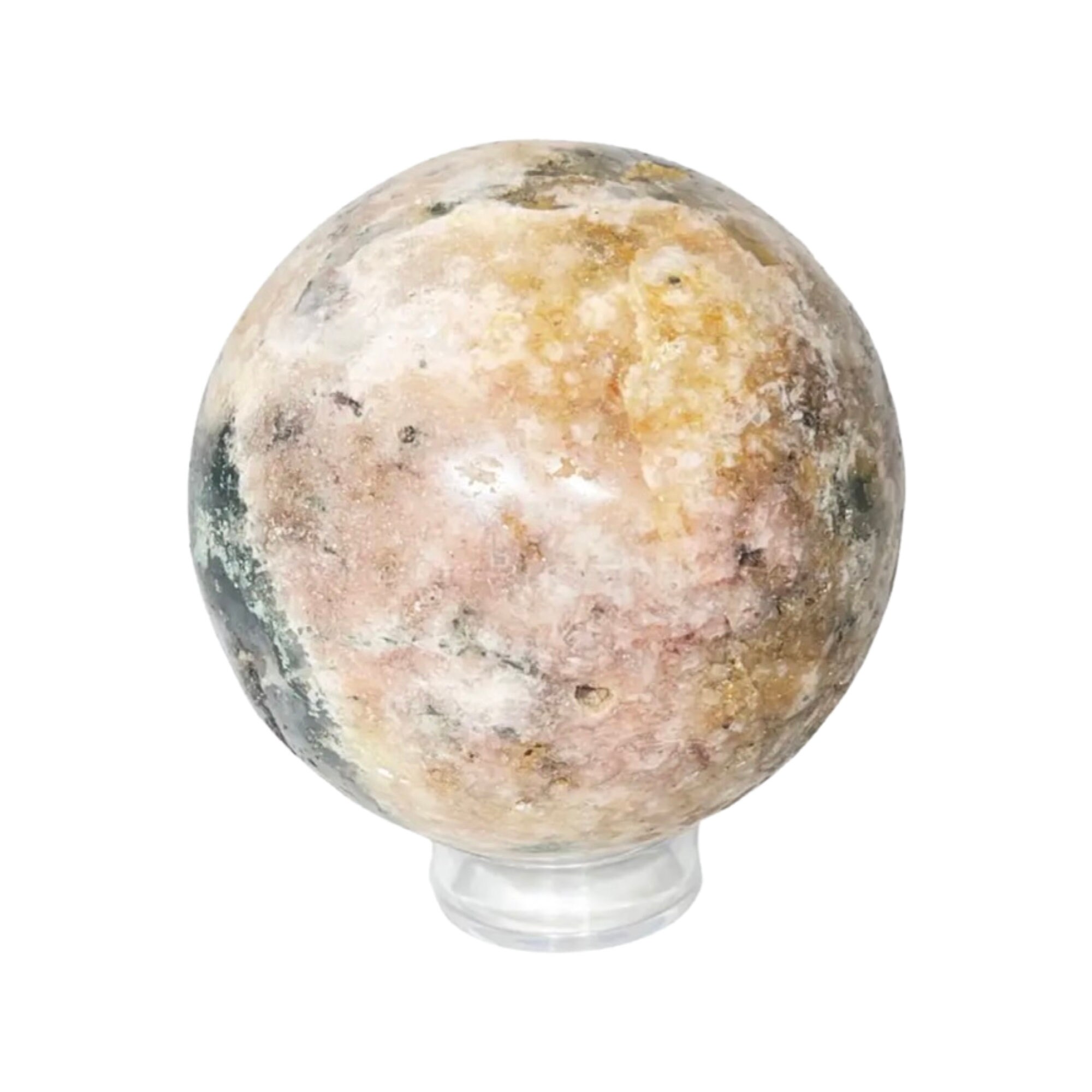 希少なピンクアメジスト ドゥルージー スフィア スタンド付き