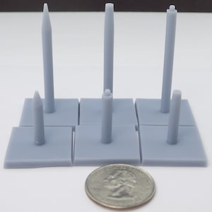 Square Flight Bases/Stands, *Please read the description*, 3d printed resin flight stands bases for aircraft and starships