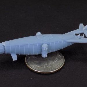 Skirmish scale Steampunk Space Cruiser, miniature starship, resin 3d print