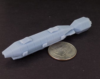 Skirmish scale Rhadfili Heavy Cruiser, miniature starship, resin 3d print