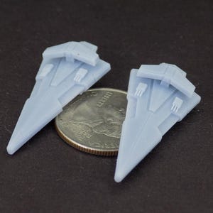 2x Skirmish scale Draken Fleet Frigates, miniature starship, resin 3d print