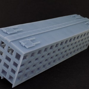 Vagón de madera a escala HO con laterales de cartón, techo con trampilla para hielo, detalles en la descripción, impresión 3D, modelo de ferrocarril