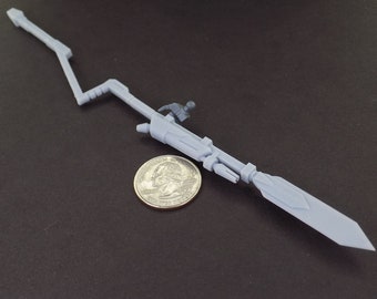 1/144 scale energy spear with rifle, for giant robot models and action figures