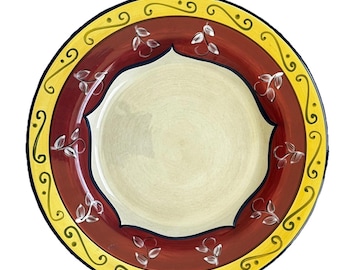 Plato llano de cerámica pintada a mano de 28,5 cm (11,25 pulgadas) de Pier 1 Vallarta