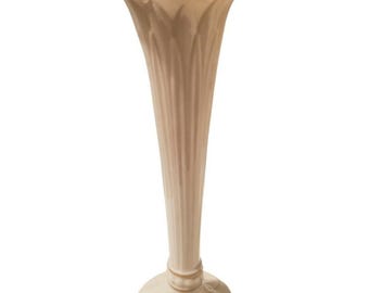 Jarrón pequeño vintage Lenox Tivoli con detalles en oro de 24 quilates, porcelana blanca, 23 cm (9 pulgadas)
