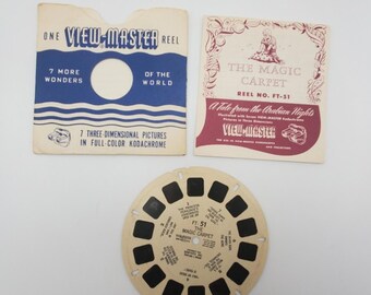 La Alfombra Mágica, carrete View-Master FT-51 de 1951 con folleto.