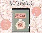 Digital Notebook, Goodnotes Notebook, Student Notebook, Notebook for ipad, Digital Journal, Roses and Palms Digital Notebook
