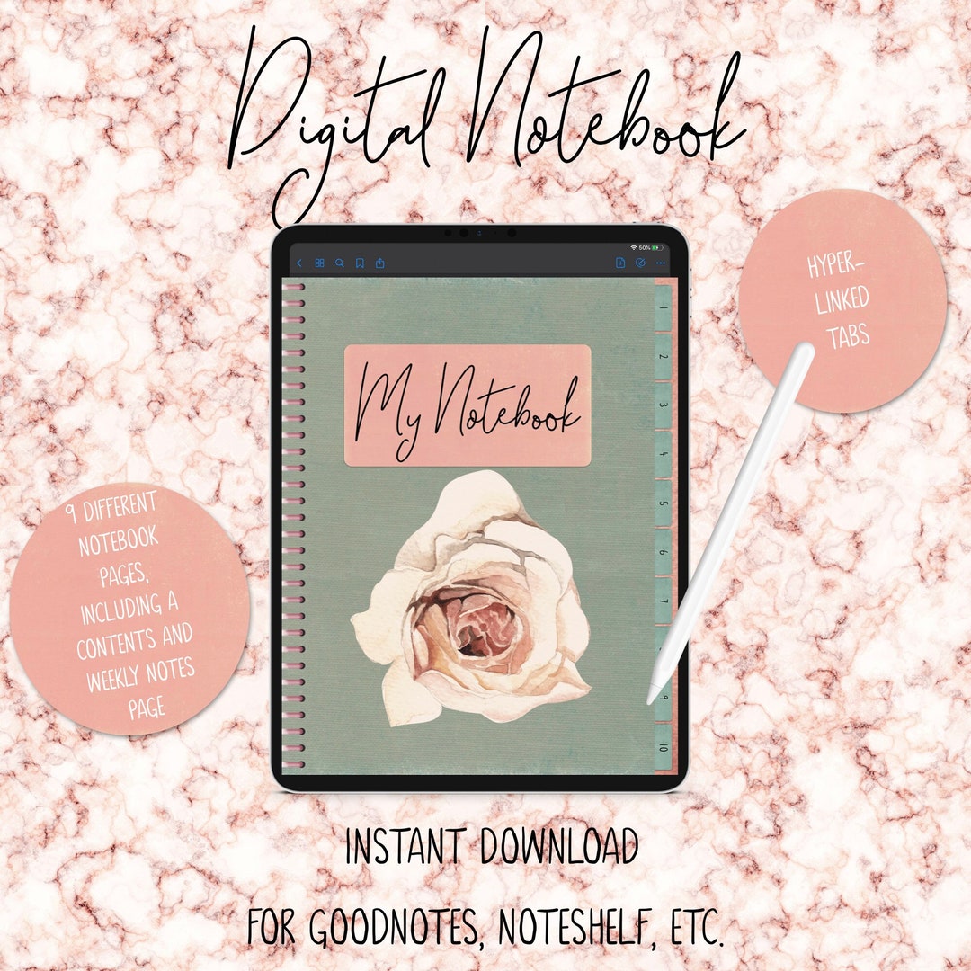Digital Notebook, Goodnotes Notebook, Student Notebook, Notebook for ...