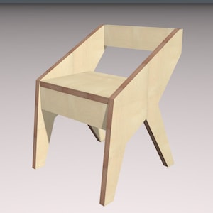 Minimalist Chair - CNC Files for Plywood Furniture