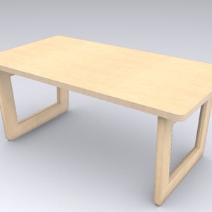 Minimalist Scandinavian Coffee Table - CNC Files for Plywood Furniture