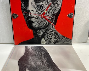 Rolling Stones Tattoo You Vinyl Record Clock: Upcycled Rock Album Art