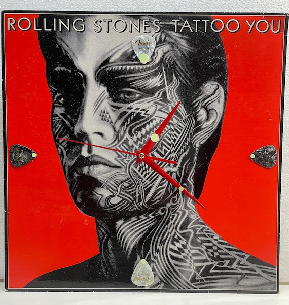 Rolling Stones Tattoo You Vinyl Record Clock: Upcycled Rock Album