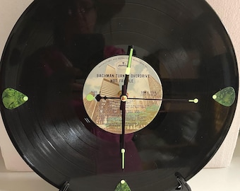 BTO Not Fragile Vinyl Record Clock: Upcycled 1974 Album Art