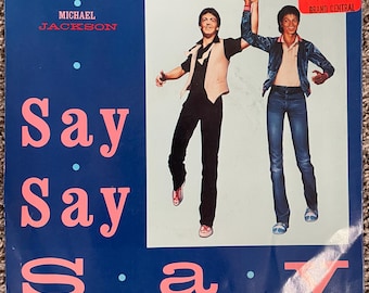 Paul McCartney Michael Jackson Say Say Say 45 RPM | Original 1983 Columbia Vinyl