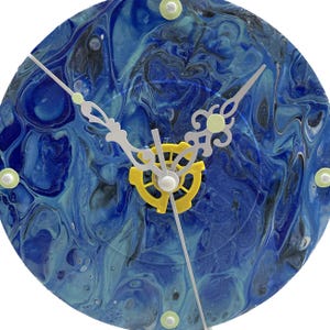 Hand-Painted Vinyl Record Clock: Upcycled Music Wall Art, Glows in the Dark