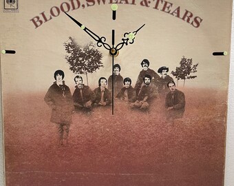 Blood, Sweat & Tears ca. 1968 Original Up-Cycled Record Jacket Wall Clock