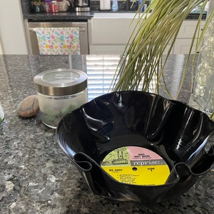 Nancy Sinatra Boots Up-Cycled Vinyl Record Oldie Holdie Bowl
