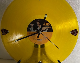 Elvis Presley A Canadian Tribute Original Vinyl Record Album Up-Cycled Wall Clock ca 1978
