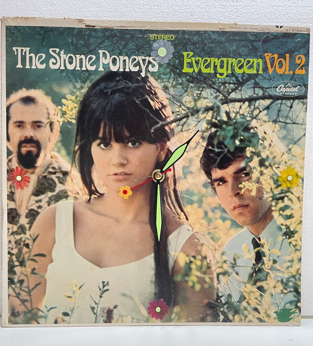 Stone Poneys Evergreen Vol. 2 Ca. 1967 Original Upcycled Record Jacket