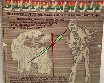 Steppenwolf Upcycled Record Jacket Wall Clock