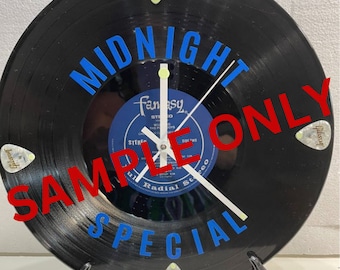 Custom Up-Cycled Vinyl Record Clock - Made to Order