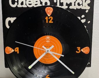 Cheap Trick Self-Titled Debut Record Album Jacket Up-Cycled Wall Clock