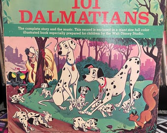 Walt Disney’s 101 Dalmatians Vintage Storybook/Vinyl Record Set 1965 (ST-3934)