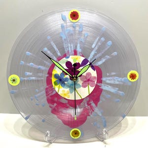 Splatter Vinyl Record Handmade Wall Clock – Functional Wall Art
