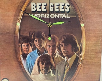 Bee Gees Horizontal Original Up-Cycled Record Jacket Wall Clock ca. 1968
