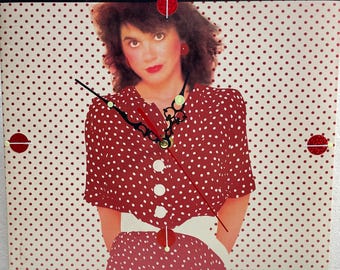 Linda Ronstadt Get Closer Original Record Jacket Up-Cycled Wall Clock ca. 1982