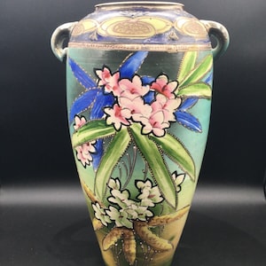 ヴィンテージのひび割れた磁器の花瓶と壷のテーブルランプ（入手困難