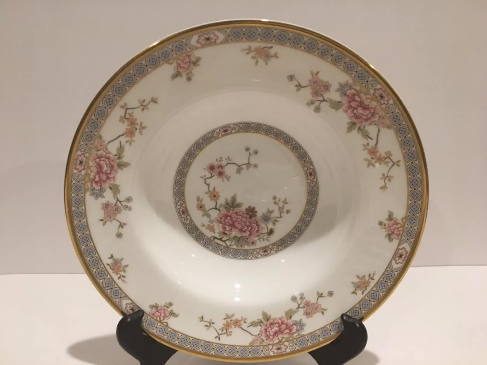 中国　剔紅　堆朱　内七宝　花文瓶　高さ約30㎝　唐木台付　一對　F　R7851B Royal Doulton Canton | eBay