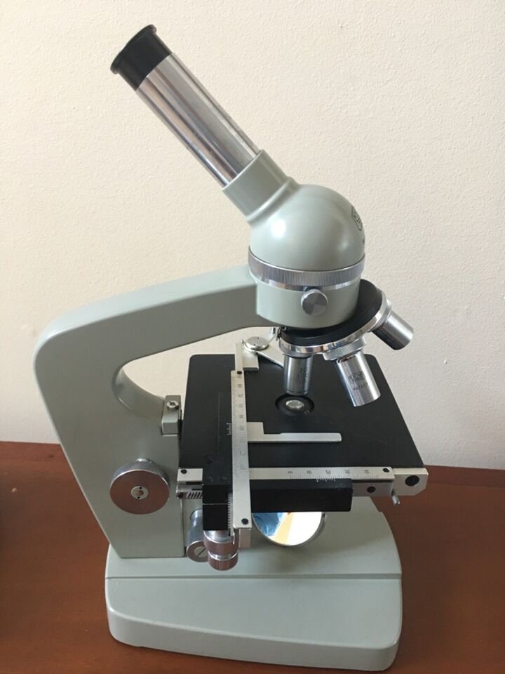 Kyowa Optical Microscope No 641879 Tokyo Wood Case + Prepared