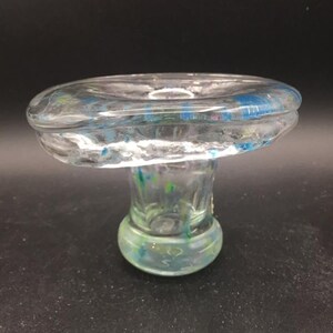 Glass Vase Helena Tynell Riihimaki Riihimaen Lasi Oy Finland 1970s Signed