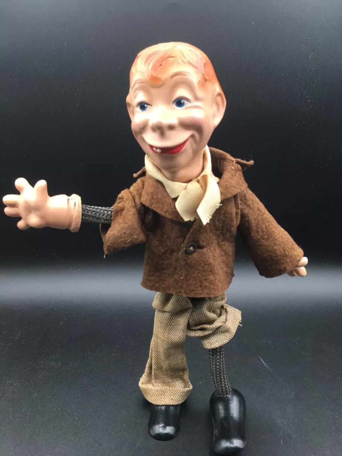 Vintage Ideal 12 Composition And Wire Mortimer Snerd Doll In Original 