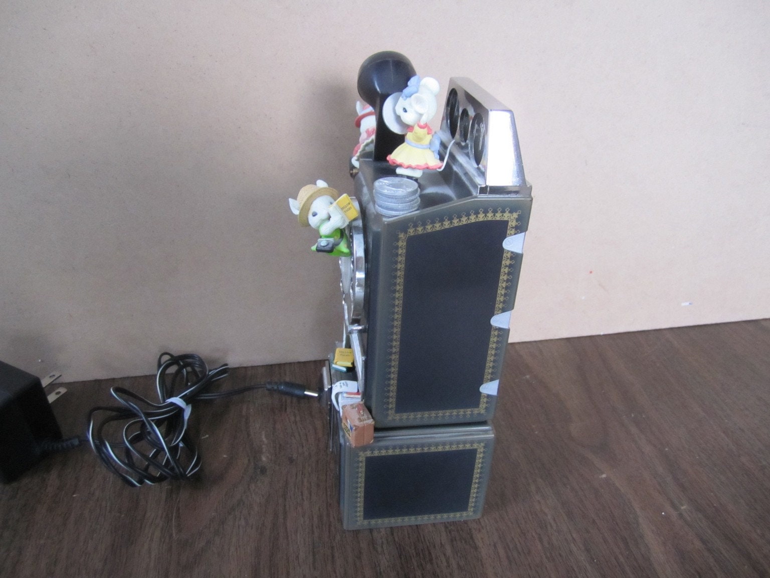 Vintage Enesco Pay Phone Music Box With Moving Mice Etsy