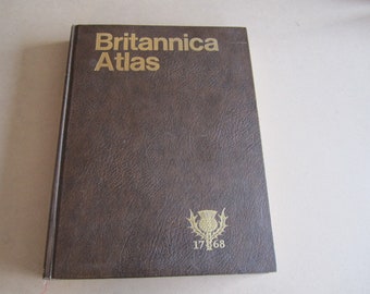 Britannica Atlas 1768 Hardcover Book 1989 Edition Large