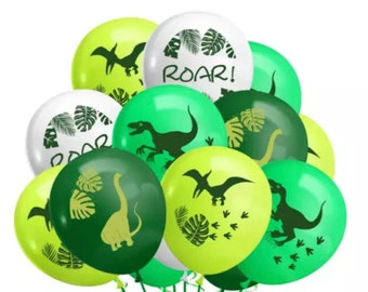 16pcs Dinosaur Balloon Set Party Supplies Roar Tyrannosaurus Pterosaur Diplodocus Latex Balloons Kids Children Birthday Party Decoration