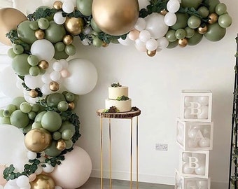152PCS Olive Green Balloon Garland Arch Kit for Wedding Birthday Baby Shower Anniversary Party Decor