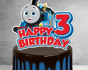Thomas Train Engine 2nd 3rd 4th 5th Birthday Cake Topper | Kids Birthday Party Cake Decorations