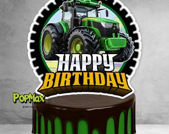 Tractor Farm Animals Theme Birthday Cake Topper | Birthday Party Decoration
